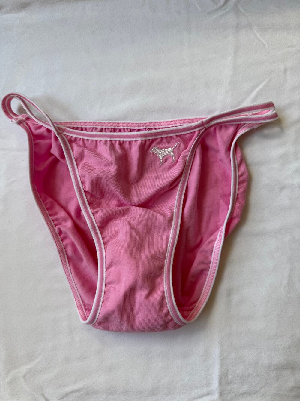 NWT Victoria’s Secret PINK 2004 Dog Logo String Bikini Panty S Y2K
